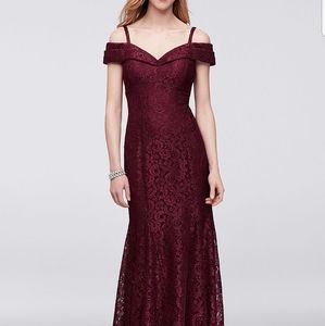 Lace Glitter Off The Shoulder Dress